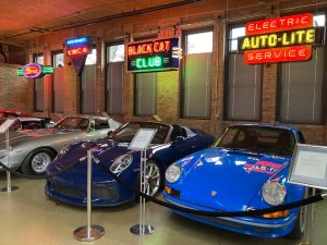 2022-10-17 Photo of cars and neon signs in Ravenswood Event Center
