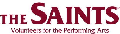 Saints Logo Horizontal Burgundy The Saints Volunteers for the Performing Arts